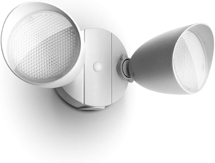 LUTEC 6222W 3500 Lumen 32 Watt 28 LED Dual-Head Floodlight Outdoor, Full Metal Design, Waterproof Exterior Security Wall Light for Patio, Garden, Yard-White LUTEC 6222W 3500 Lumen 32 Watt 28 LED Dual-Head Floodlight Outdoor, Full Metal Design, Waterproof Exterior Security Wall Light for Patio, Garden, Yard-White
