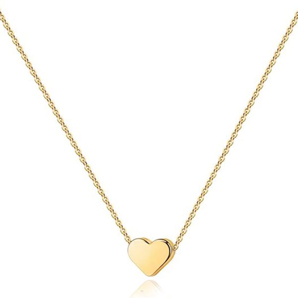 PAVOI 14K Gold Plated Cubic Zirconia Heart Necklace | Cute Dainty Love Pendant Necklaces for Women - Valentines Day Trendy Jewelry