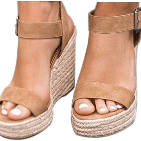 VICKIVICKI Wedges for Women Platform Sandals Wedge Heels for Sandals Comfortable Summer Espadrille Shoes Ankle Strap&Open Toe