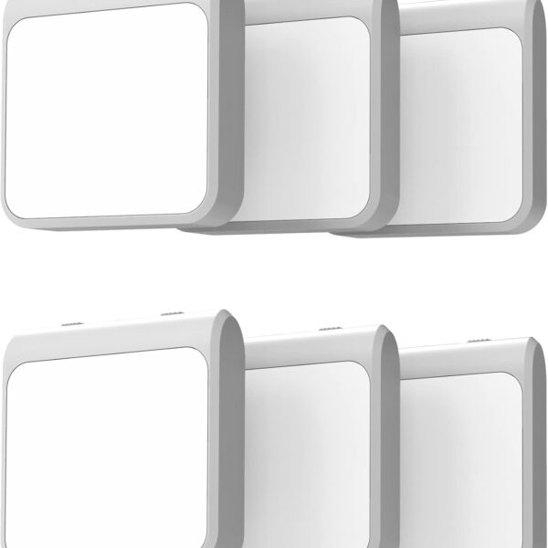 Solatec Plug-in Led Night Light with Auto Dusk to Dawn Sensor,Adjustable Brightness and Color, Warm White,Cool White Lights for Bathroom,Hallway,Bedroom, Kids Room, Kitchen, Stairway, 6 Pack