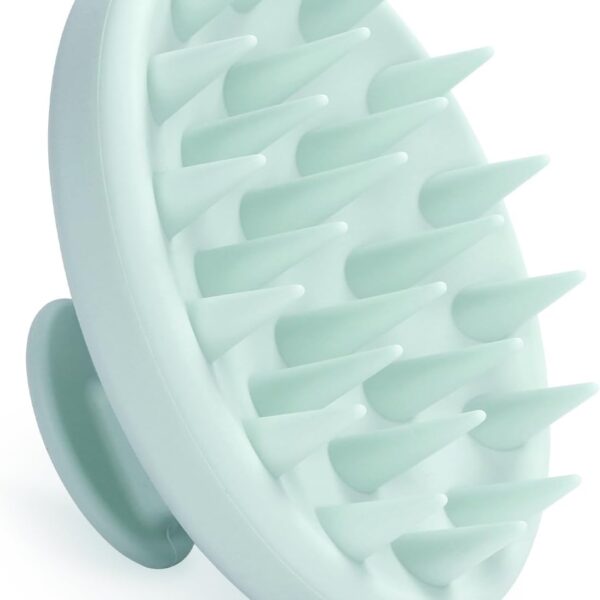 Silicone Scalp Massager, Scalp Scrubber for Hair Growth with Soft Bristles, Scalp Exfoliator Brush Dandruff Removal Shampoo Brush for Wet Dry Scalp Care (Mint Green)
