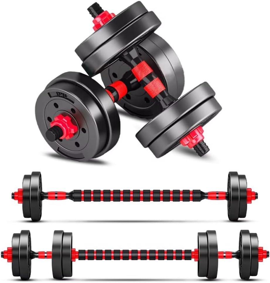 Adjustable-Dumbbells-Sets,Free Weights-Dumbbells Set of 2 Convertible To Barbell A Pair of Lightweight for Home Gym,Women and Men Equipment Adjustable-Dumbbells-Sets,Free Weights-Dumbbells Set of 2 Convertible To Barbell A Pair of Lightweight for Home Gym,Women and Men Equipment
