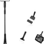 hygger Small Fish Tank Cleaner, Aquarium Cleaning Tools Kit with Handle, Seaweed Scraper, Fishing Net, Sponge Brush,Wall Brush (S)