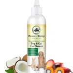 Dog Ear Cleaner for Itching, Head Shaking, Odor, Wax and Discharge - Non-Irritating Ear Wash for Dogs & Cats, Natural Ear Drops for Dogs - 8 Ounces - Dog Ear Cleaner Solution