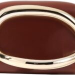 Dreubea Minimalist Gold-Tone Art Deco Clutch Bag  Elegant Metallic Accent Evening Handbag Purse for Women