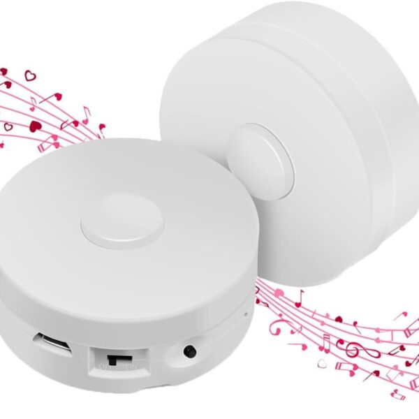 195 Seconds Message Voice Recorder, Voice Recording Button Record Custom Messages for Crafts, Stuffed Bear, Baby Doll,Pillow and Xmas Halloween New Year Birthday Presents White-2P