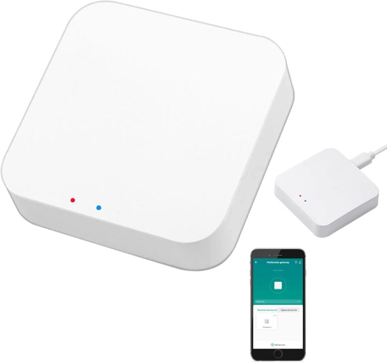 Smart Multi-mode Gateway: ZigBee 3.0 & Bluetooth & Mesh Hub, App Remote Control, Intelligent Bridge Wireless Smart Home Gateway Voice Control via Alexa/Google Home (ONLY Surport Tuya Smart Devices)