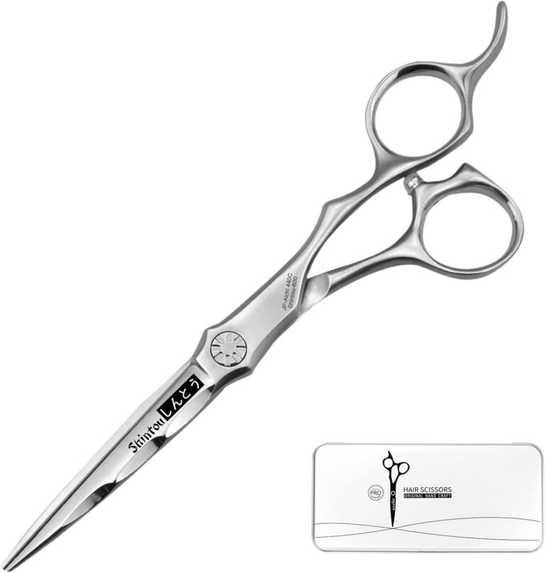 Wet and Dry Cut Professional Hair Cutting Scissors Barber Shears Japanese Aichi SUS440C Stainless Steel Salon Haircut (6.0" Wet&Dry Cut)