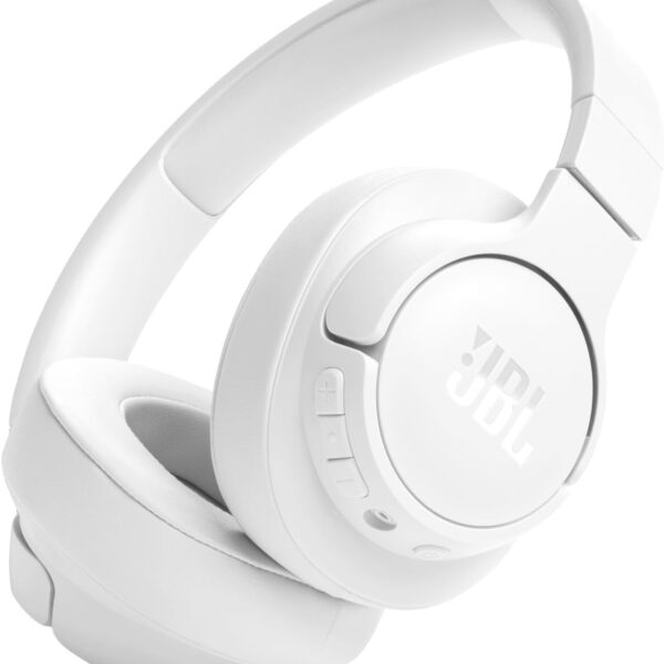 JBL Tune 720BT - Wireless Over-Ear Headphones with JBL Pure Bass Sound, Bluetooth 5.3, Up to 76H Battery Life and Speed Charge, Lightweight, Comfortable and Foldable Design (White)