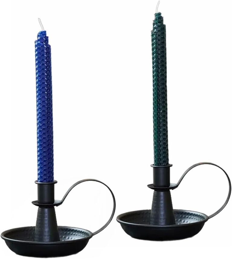 Retro Iron Taper Candle HolderBlack Candlestick Holders Candlelight Stand for Farmhouse Decor Home Wedding Party Table Decoration2pcs