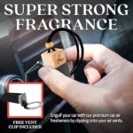 Greed Car Air Freshener for Men | Perfume Inspired Fragrances | Strong Car Freshener with Odour Eliminator Technology | Air Freshener | Long Lasting Automotive Freshener by Perfa