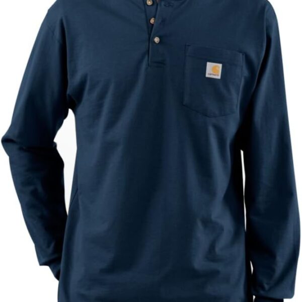 Carhartt Men's Loose Fit Heavyweight Long-Sleeve Pocket Henley T-Shirt