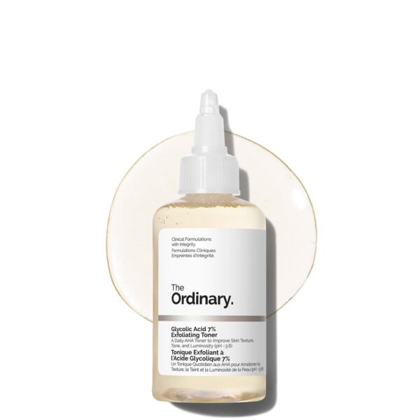 The Ordinary Glycolic Acid 7% Exfoliating Toner, Brightening and Smoothing Daily Toner for More Even-Looking Skin Tone
