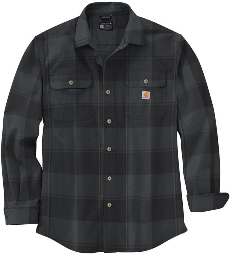 Carhartt Men's 105947 Loose Fit Heavyweight Flannel Long-Sleeve Plaid Shirt