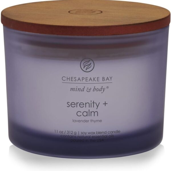 Chesapeake Bay Candle Scented Candle Serenity + Calm (Lavender Thyme) Coffee Table Home Dcor