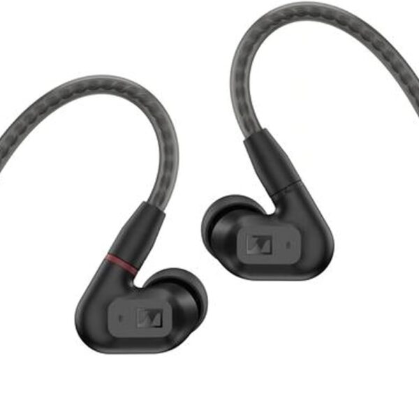 Sennheiser Consumer Audio IE 200 In-Ear Audiophile Headphones - TrueResponse Transducers for Neutral Sound, Impactful Bass, Detachable Braided Cable with Flexible Ear Hooks - Black