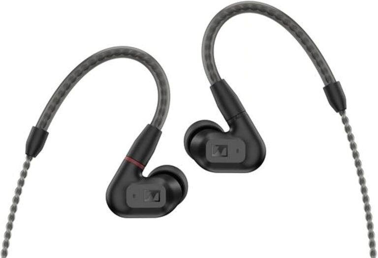 Sennheiser Consumer Audio IE 200 In-Ear Audiophile Headphones - TrueResponse Transducers for Neutral Sound, Impactful Bass, Detachable Braided Cable with Flexible Ear Hooks - Black