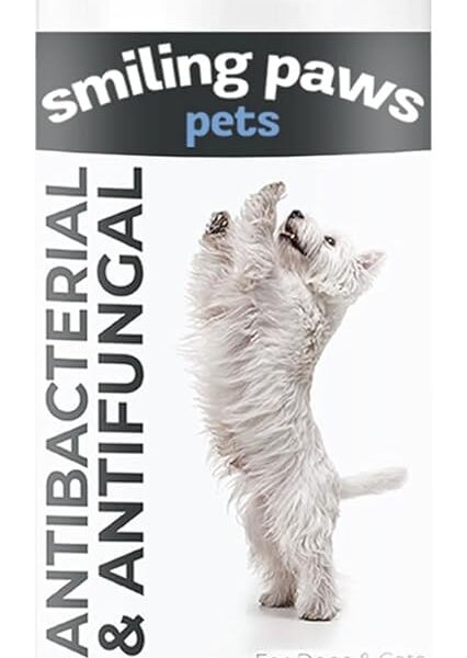 Smiling Paws Pets Advanced Chlorhexidine & Ketoconazole Spray for Cats & Dogs Spray 8oz