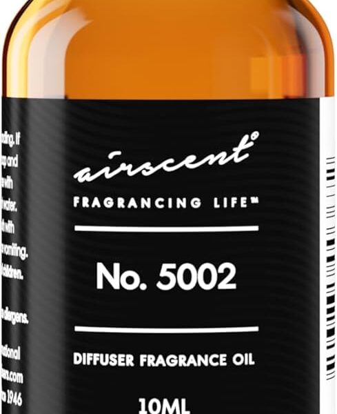AirScent Creed-Aventus-Inspired Diffuser Oil - No. 5002 Perfume Dupe - Premium Fragrance Oil Blend for Ultrasonic and Waterless Diffusers and Crafting - 10 ml, 0.34 fl oz Glass Bottle with Dropper