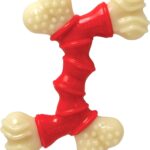Nylabone Double Bone Power Chew Toy for Dogs, Dog Toys for Aggressive Chewers, Bacon Flavor, X-Small - Up to 15 lbs, 1 Count