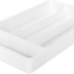 Camco 43508 Cutlery Tray - Designed for RV and Compact Kitchen Drawers - Easily Organize and Store Kitchen Flatware - White