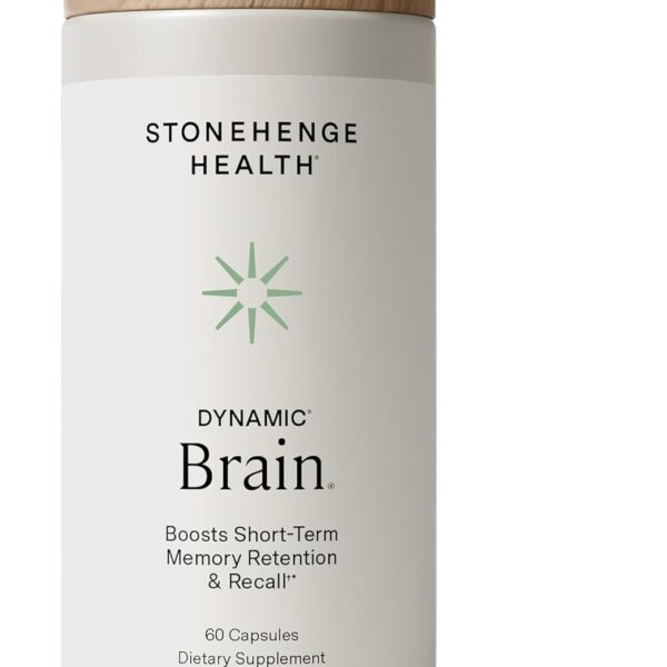 Stonehenge Health Dynamic Brain  BacoMind Bacopa Nootropic Formula  Memory, Recall & Retention, Phosphatidylserine, Huperzine A, DHA & Choline  40 Brain-Boosting Ingredients  Non-GMO, 60 Caps