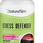 NaturalSlim Stress Relief Supplement - Stress Defender, High Cortisol Reducer, Control Cravings, Sleep & Metabolism Support with Vitamin B5 Pantothenic Acid & L Tyrosine - 180 Vegetable Capsules