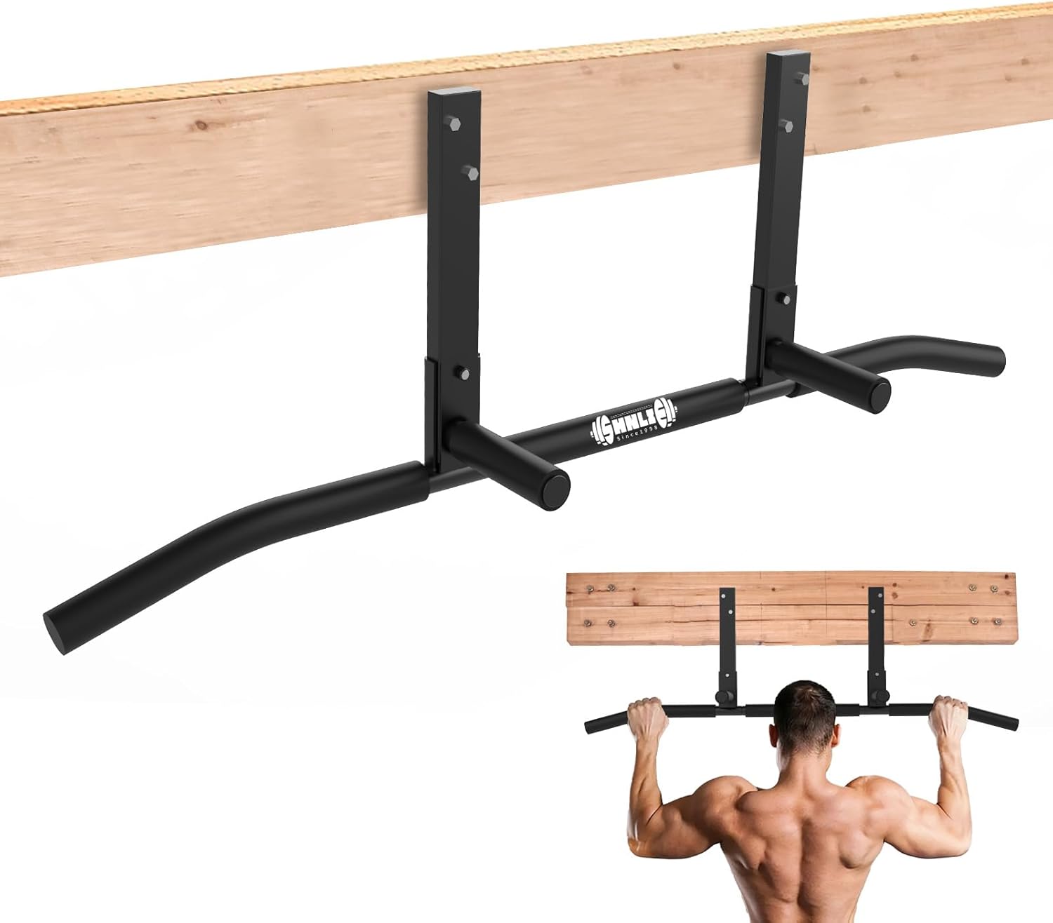 Joist Mounted Pull Up Bar, Ceiling Mount Chin Up Bar for Home Gym, Beam, Rafter, Easy installation, 42" Wide Bar Joist Mounted Pull Up Bar, Ceiling Mount Chin Up Bar for Home Gym, Beam, Rafter, Easy installation, 42" Wide Bar