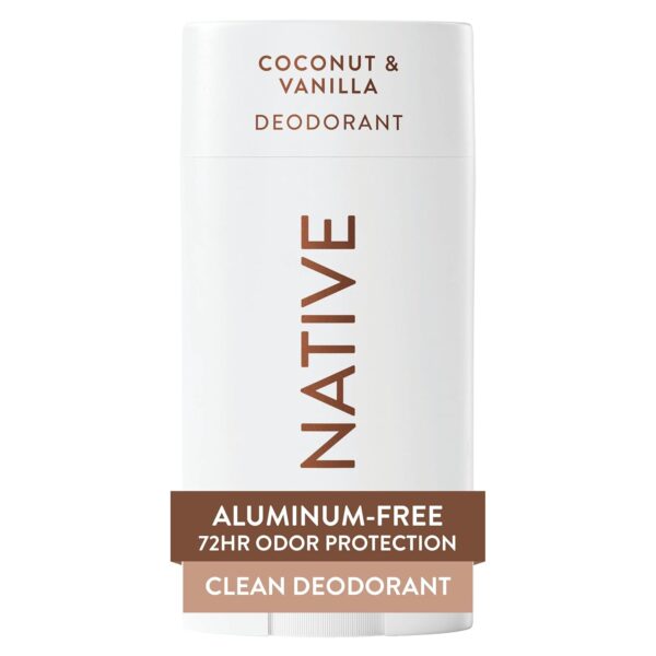 Native Deodorant Contains Naturally Derived Ingredients, 72 Hour Odor Control, Deodorant for Women and Men, Aluminum Free, Coconut & Vanilla 2.65oz