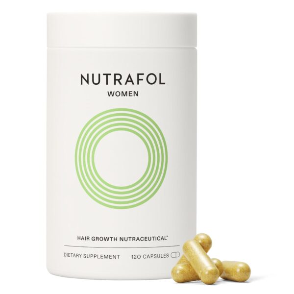 Nutrafol Women's Hair Growth Supplements, Ages 18-44, Clinically Proven for Visibly Thicker and Stronger Hair, Dermatologist Recommended - 1 Month Supply