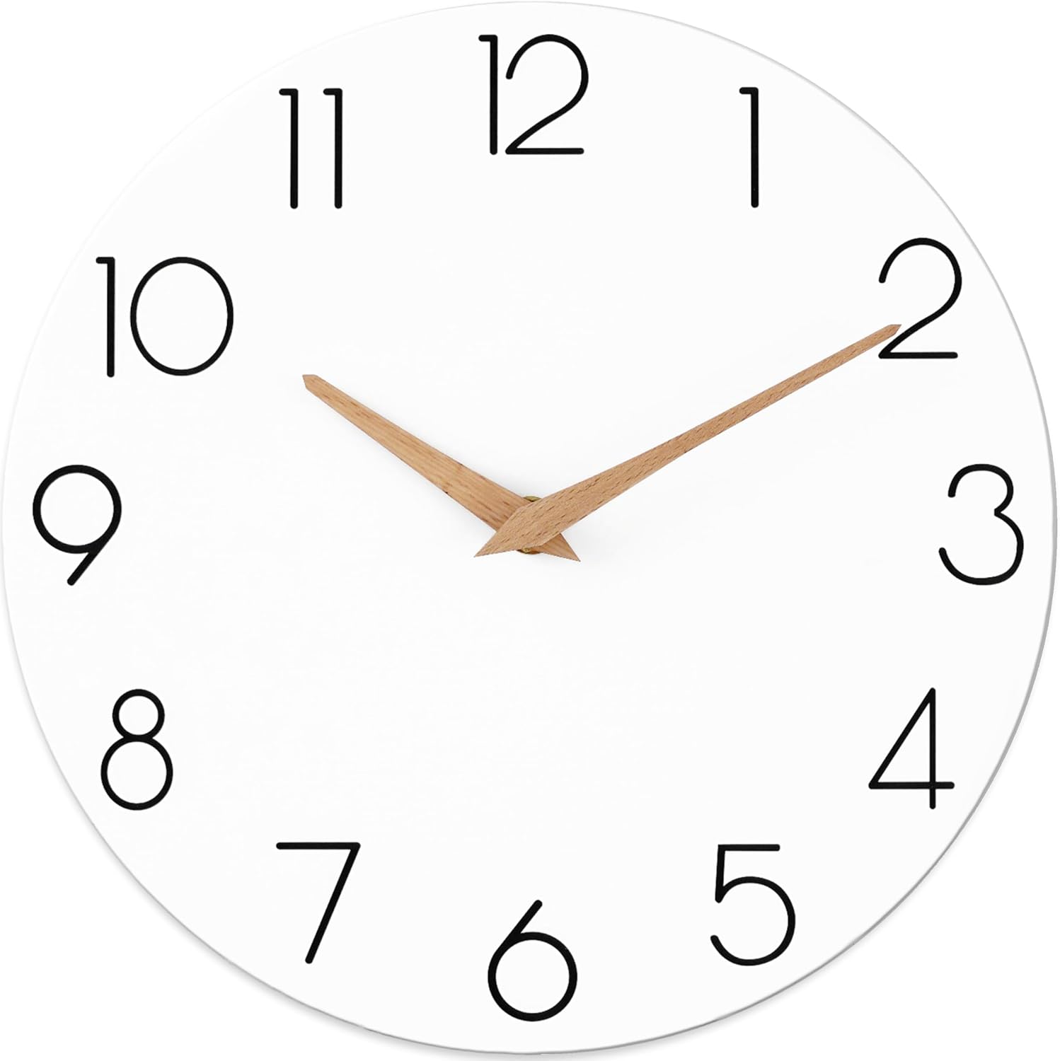 Wall Clock, White Silent Non-Ticking, Decorative Battery Operated Wall Clocks for Bedroom, Kitchen, Home, Office, School, Hotel (8 Inch) Wall Clock, White Silent Non-Ticking, Decorative Battery Operated Wall Clocks for Bedroom, Kitchen, Home, Office, School, Hotel (8 Inch)