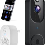 Wireless Wi-Fi Video Doorbell Camera with AI Motion Detection, 2 Way Audio, Night Vision, Cloud Storage, 2.4GHz Wi-Fi Only, Battery Powered