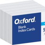 Oxford Index Cards, Index Cards, Blank on Both Sides, White, Cards (40177), 4x6,100 Count (Pack of 5)
