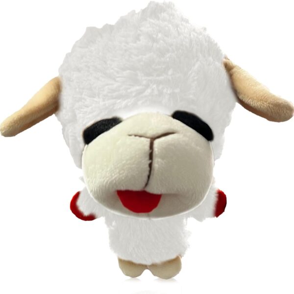 Multipet Lamb Chop Head Knobby Noggins Dog Ball Toy Size 5"