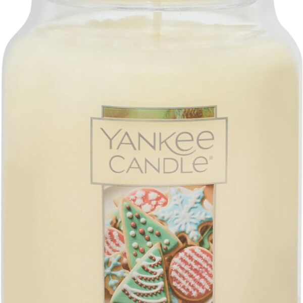 Yankee Candle Christmas Cookie Scented Classic 22oz Large Jar Single Wick Candle Over 110 Hours of Burn Time Perfect for Holiday Gifting and Celebration