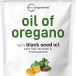 Micro Ingredients Oil of Oregano Softgels, 300 Count | 2 in 1 Formulated with Black Seed Oil | 4X Strength Carvacrol & Thymoquinone | Plant Based, Non-GMO