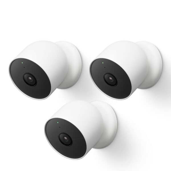 Google Nest Cam Outdoor or Indoor/Battery - 2nd Generation (3 Pack)