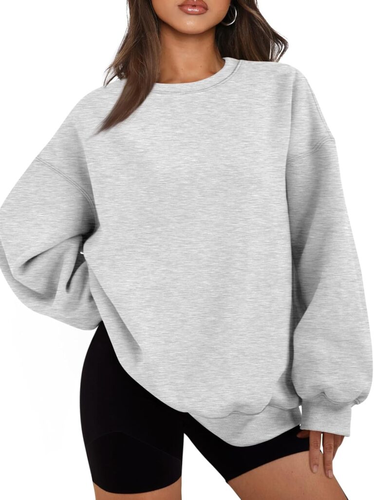 EFAN Womens Oversized Sweatshirts Hoodies Fleece Crewneck Sweaters Casual Tops Comfy Fall Fashion Outfits Winter Clothes 2026