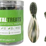 Dog Dental Treats with A.E.Biodent Technology | Natural, Vet-Approved | 2 Honeycomb Bones + 10 Toothbrush Chews | for 25-50 lbs Dogs
