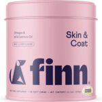 Finn Skin & Coat Salmon Oil Supplement for Dogs | Supports A Thick & Shiny Coat | Fish Oil from Wild Alaskan Salmon, Omega-3s, EPA & DHA, Biotin, & Zinc | 90 Soft Chews