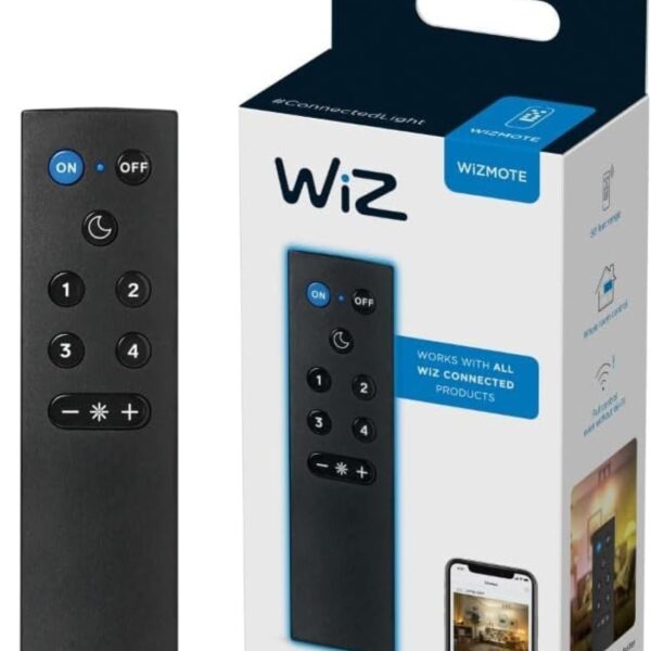 WiZ Connected Remote Light Switch, Works with All WiZ Products, Turn Lights On or Off, Brighten or Dim Room, Control Switch, 1 Pack