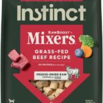 Instinct RawBoost Mixers, Freeze Dried Dog Food Topper, Grain-Free Recipe - All Natural Beef, 6 oz. Bag
