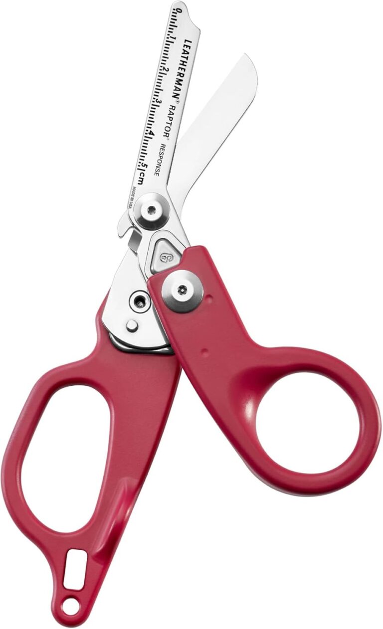 LEATHERMAN, Raptor Response Emergency Shears with Ring Cutter and Oxygen Tank Wrench, Made in the USA, Crimson