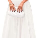 PRETTYGARDEN Spring Casual Dresses for Women 2026 Summer Business Work Midi Sleeveless A Line Pleated Cocktail Dress