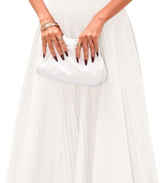 PRETTYGARDEN Spring Casual Dresses for Women 2026 Summer Business Work Midi Sleeveless A Line Pleated Cocktail Dress