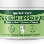 Green Lipped Mussel Powder for Dogs & Cats - 100% New Zealand Green Lipped Mussels - Natural Hip & Joint Supplement for Joints, Tendons, Ligaments, Muscles - 50 Grams - Up to 166 Servings