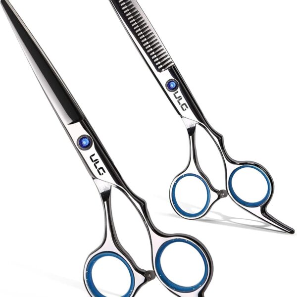 Hair Cutting Scissors Thinning Shears Kit ULG Professional Barber Hairdressing Texturizing Salon Razor Edge Scissor Japanese Stainless Steel 6.5 inch