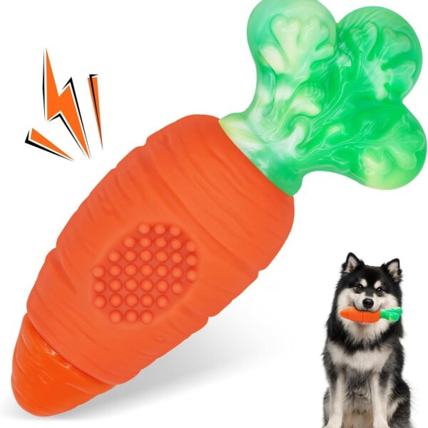 Tough Dog Toys for Aggressive Chewers with Squeaky, Indestructible Dog Chew Toys for Medium and Large Breeds to Keep Them Busy, Interactive Durable Dog Toy