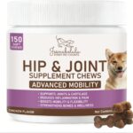 Joint Care Chews for Dogs-High Levels of Glucosamine, Green Lipped Mussels, Omega 3 and Turmeric - Hip and Joint Supplement for Dogs to Helps Ease Discomfort & Stiffness-150 Soft Chews