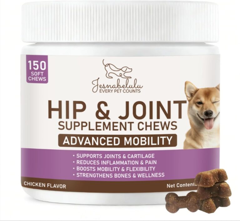 Joint Care Chews for Dogs-High Levels of Glucosamine, Green Lipped Mussels, Omega 3 and Turmeric - Hip and Joint Supplement for Dogs to Helps Ease Discomfort & Stiffness-150 Soft Chews